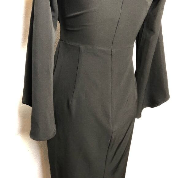Bardot Ava black off shoulder flared sleeve sheath dress size US 6 / Small - Picture 12 of 16